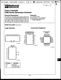 Click here to download 74AC280PC Datasheet