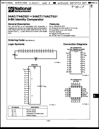 Click here to download 74ACT521PCQR Datasheet