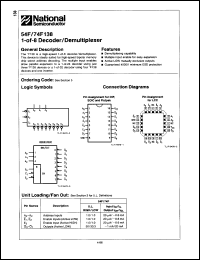 Click here to download 74F138PCQR Datasheet