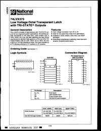 Click here to download 74LVX373MSCCX Datasheet