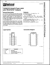 Click here to download 74VHC573MSC Datasheet