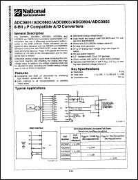 Click here to download ADC0802LCN/A+ Datasheet