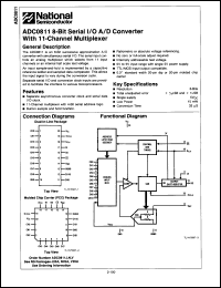 Click here to download ADC0811CJ Datasheet