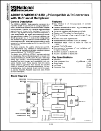 Click here to download ADC0816CJ/A+ Datasheet