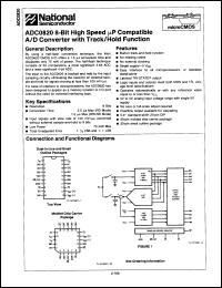 Click here to download ADC0820BCN/A+ Datasheet