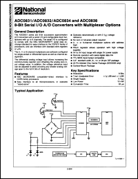 Click here to download ADC0832BCN/B+ Datasheet