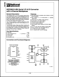 Click here to download ADC0833CCN/A+ Datasheet
