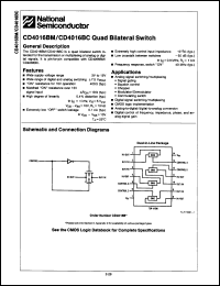 Click here to download CD4016BCN/B+ Datasheet