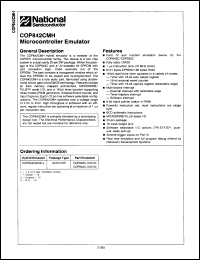 Click here to download COP842CMHD3 Datasheet