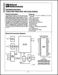 Click here to download DAC0631CCV Datasheet