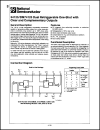Click here to download DM54123W/883 Datasheet