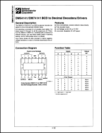 Click here to download DM54141J/883 Datasheet
