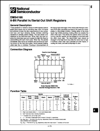 Click here to download DM54166J/883 Datasheet