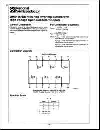 Click here to download DM5416J/883 Datasheet