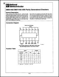 Click here to download DM54180J/883B Datasheet