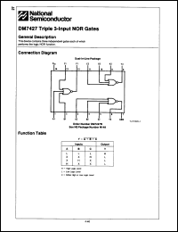 Click here to download DM7427J Datasheet
