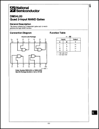 Click here to download DM54L00W/883B Datasheet