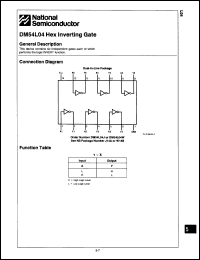 Click here to download DM54L04W/883B Datasheet