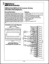 Click here to download DM54LS154F/883C Datasheet