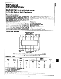 Click here to download DM74LS165J Datasheet
