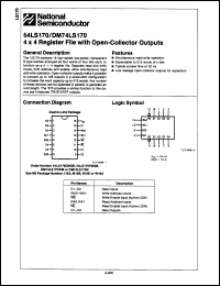 Click here to download DM54LS170J/883B Datasheet