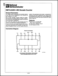 Click here to download DM74LS290N/B+ Datasheet