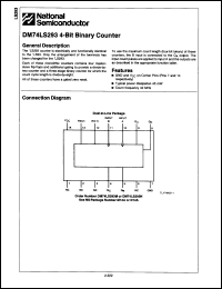 Click here to download DM54LS293W/883 Datasheet