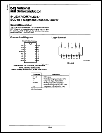 Click here to download DM54LS347W/883 Datasheet