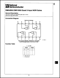 Click here to download DM54S02J/883 Datasheet