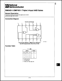 Click here to download DM54S11W/883C Datasheet