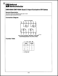 Click here to download DM54S86J/883B Datasheet