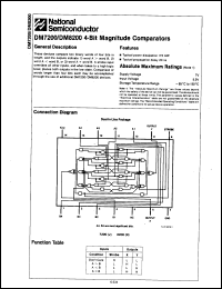 Click here to download DM7200W/883B Datasheet