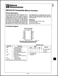 Click here to download DM74LS197N/A+ Datasheet