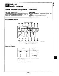 Click here to download DM74LS243J Datasheet