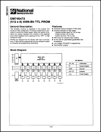Click here to download DM74S472AN/A+ Datasheet