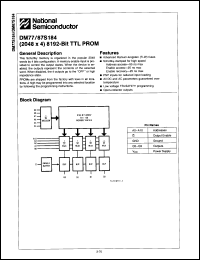 Click here to download DM87S184AN/A+ Datasheet