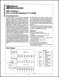 Click here to download DM77SR474J/883B Datasheet