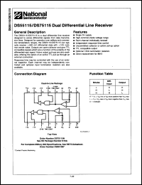 Click here to download DS55115W/883C Datasheet