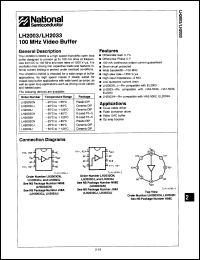 Click here to download LH2033CN Datasheet