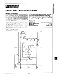 Click here to download LM110J/883B Datasheet