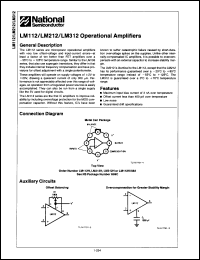 Click here to download LM112H-MIL Datasheet