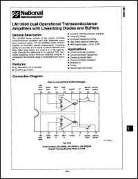 Click here to download LM13600AN/B+ Datasheet
