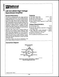 Click here to download LM143D/883C Datasheet