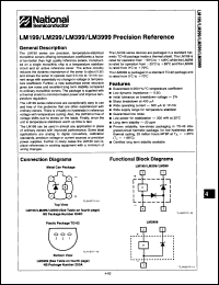 Click here to download LM199H/883B Datasheet