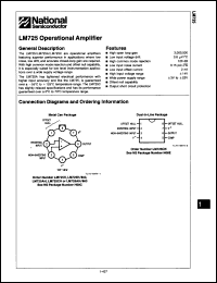 Click here to download LM725AH/883C Datasheet