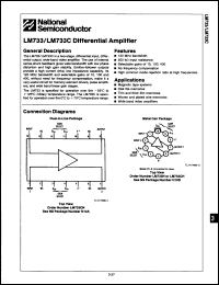 Click here to download LM733D/883B Datasheet