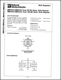 Click here to download MM4052H Datasheet