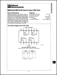 Click here to download MM54C08J/883C Datasheet