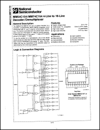 Click here to download MM74C154J Datasheet