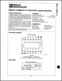 Click here to download MM54C173W-MIL Datasheet